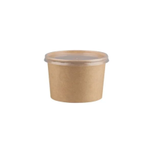 КУПА КАРТОН ф11 ЗА СУПА КРАФТ С ПЕТ КАПАК 500мл в7см 16оз х50